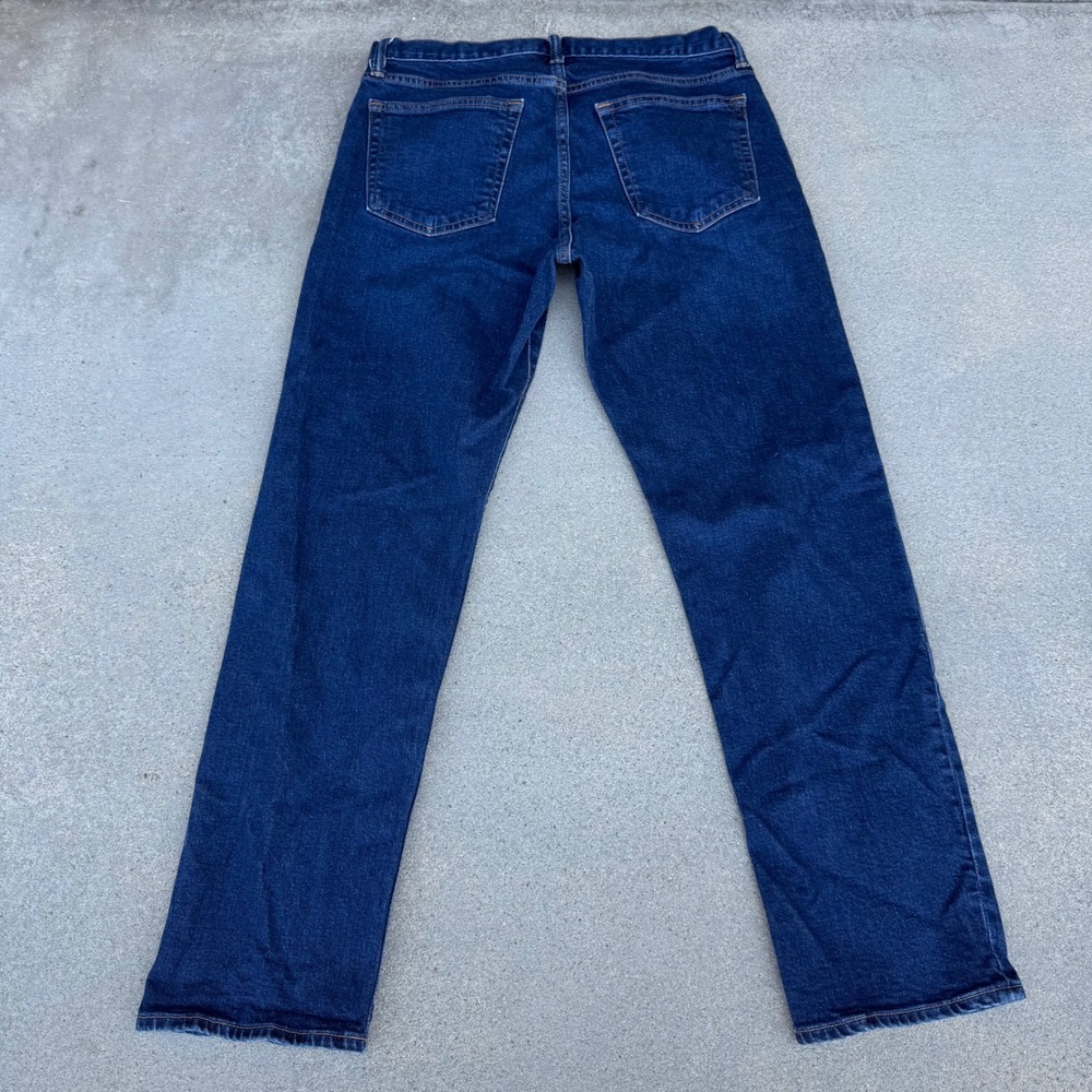 Gap Straight Gapflex Jeans Mens 31x30 Dark Wash Blue Denim Pants - Picture 5 of 10